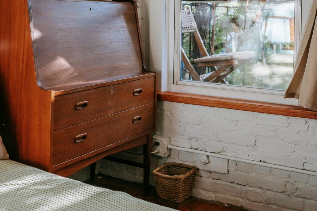 Bedside view from a tiny bedroom